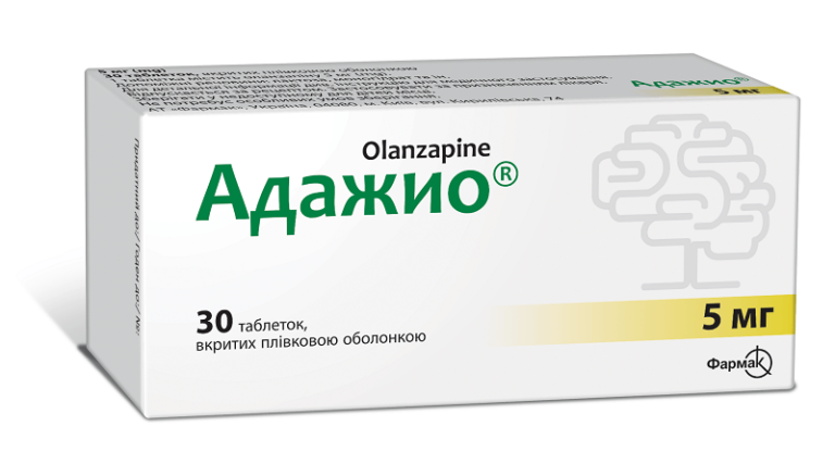 Лікарський препарат Адажио - антипсихотичний засіб, інструкція до ...