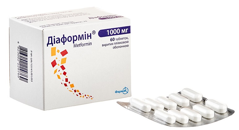 Диаформин® 1000 мг - инструкция к применению лекарственного средства